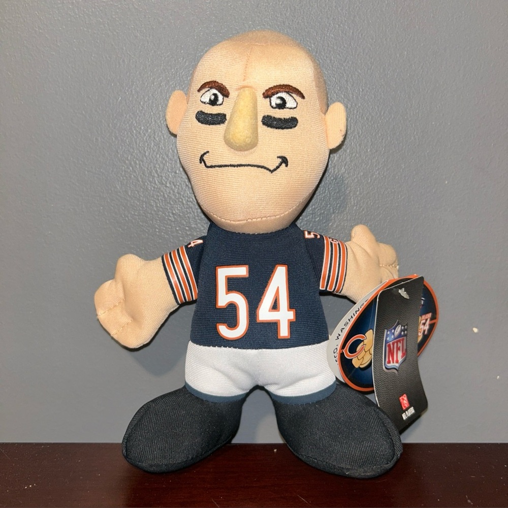 NFL Chicago Bears #54 Brian Urlacher Plush Toy Football Bleacher Creatures NWT
